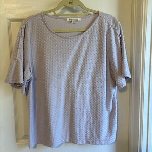 Rose & Olive Textured Light Purple Blouse
